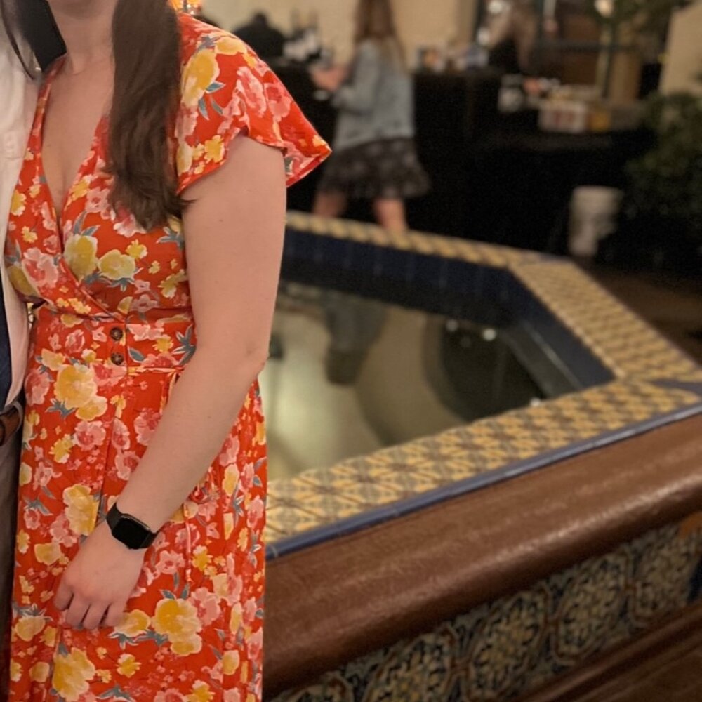 Orange and yellow floral dress *NWT*